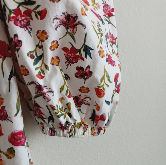 J. Crew Smocked Puff Sleeve Poplin Midi Dress In Vintage Floral S - Picture 7 of 15